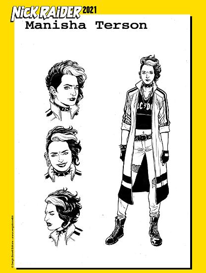 Nick Raider 2021 - Studio per il personaggio di Manisha Terson realizzato da Rosario Raho