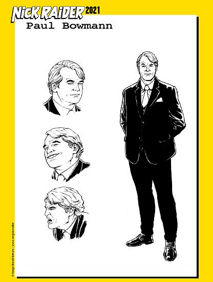 Nick Raider 2021 - Studio per il personaggio di Paul Bowmann realizzato da Rosario Raho
