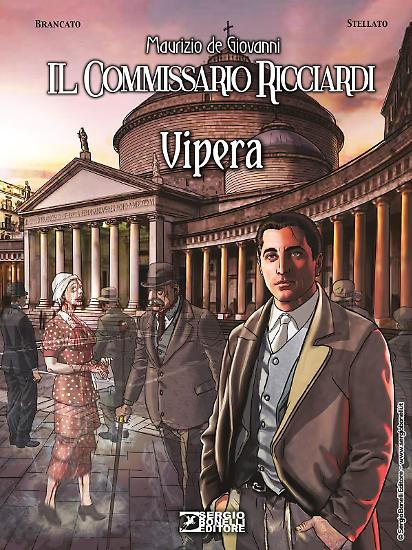 La copertina di Daniele Bigliardo per il volume "Il commissario Ricciardi. Vipera".