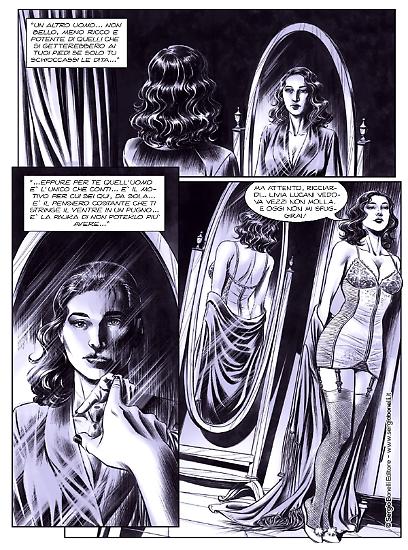 Una tavola di "Il commissario Ricciardi. Vipera". Disegni di Lucilla Stellato, testi di Sergio Brancato dal romanzo di Maurizio de Giovanni.