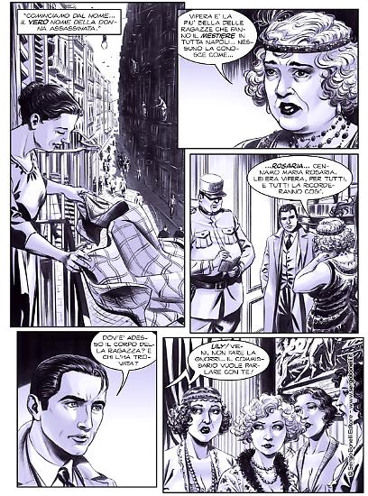 Una tavola di "Il commissario Ricciardi. Vipera". Disegni di Lucilla Stellato, testi di Sergio Brancato dal romanzo di Maurizio de Giovanni.