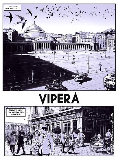 Una tavola di "Il commissario Ricciardi. Vipera". Disegni di Lucilla Stellato, testi di Sergio Brancato dal romanzo di Maurizio de Giovanni.