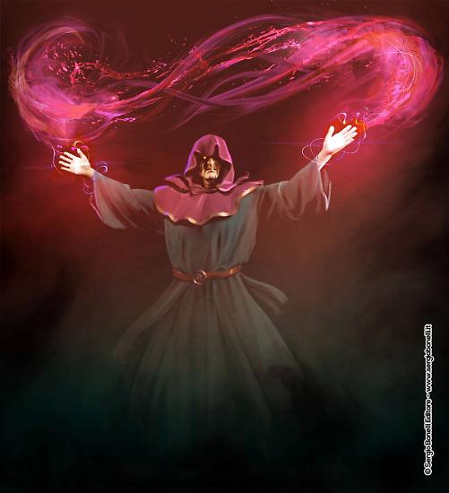 Un'illustrazione di studio di Luca Malisan per il personaggio di Raim Dekra.