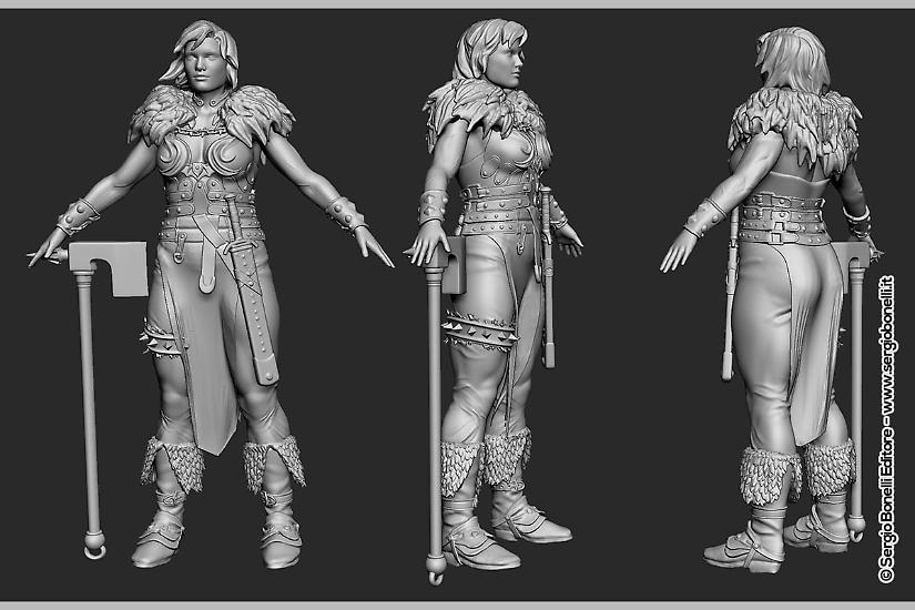 Uno studio 3D di Yannah fatto da Luca Malisan.