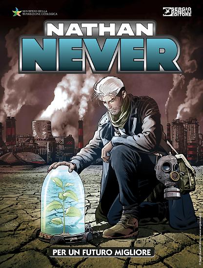 La copertina definitiva di Nathan Never "Per un futuro migliore".