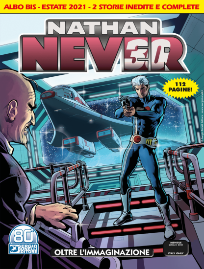 La copertina di Sergio Giardo per "Oltre l'immaginazione", Nathan Never 361 Bis.
