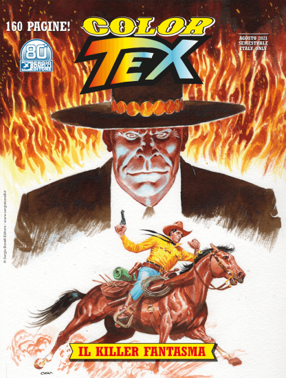 La copertina di Claudio Villa per "Il killer fantasma", Color Tex  19.