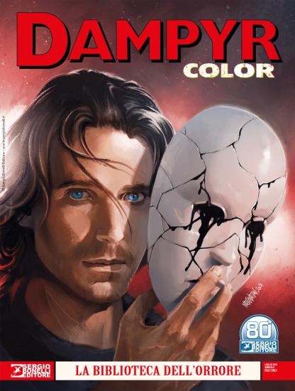 La copertina di Matteo Vattani per "La biblioteca dell'orrore", Dampyr Color 1.
