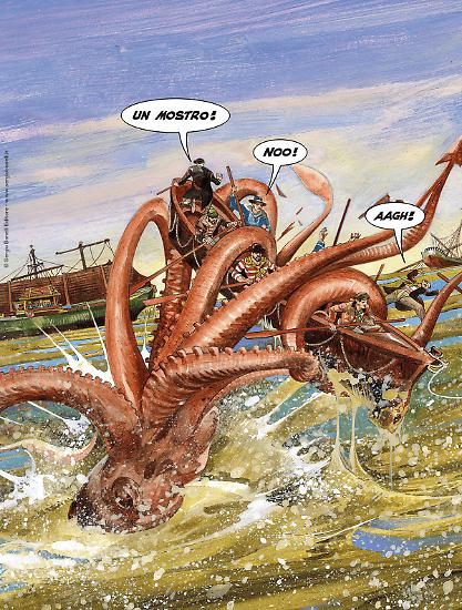 "Prigioniero dei Sargassi", testi di Mauro Boselli, disegni e colori di Alessandro Baggi.