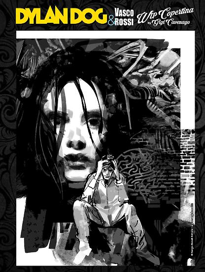 Il primo bozzetto per l'illustrazione della cover speciale di Dylan Dog  420.