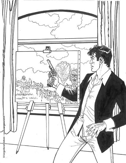 Le chine di Giuseppe Montanari per la copertina di Dylan Dog Oldboy 10.