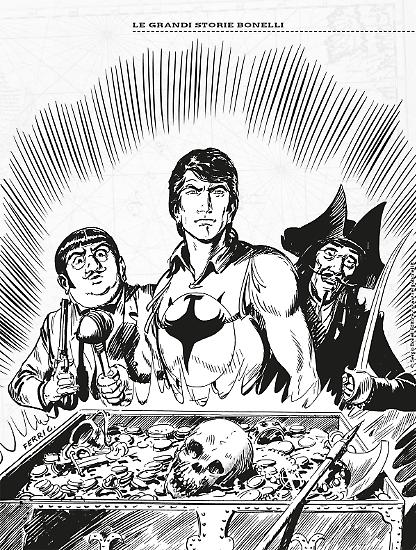 La copertina firmata da Gallieno Ferri del n.200 di Zagor, "Il tesoro maledetto", in cui compare Digging Bill.
