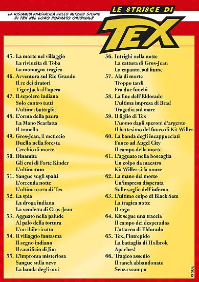 "Le strisce di Tex", Il piano dell'opera.