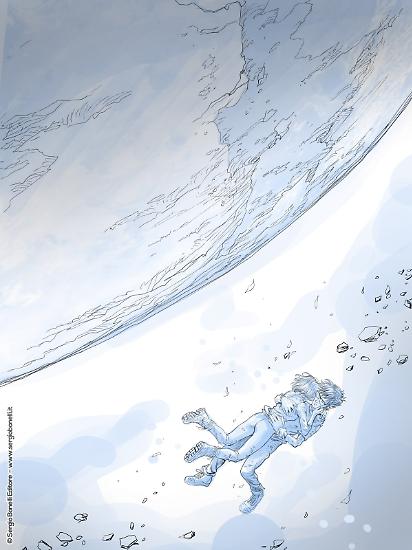 Il disegno di Riccardo Crosa con le indicazioni per i colori della copertina di "Sottosopra 3".