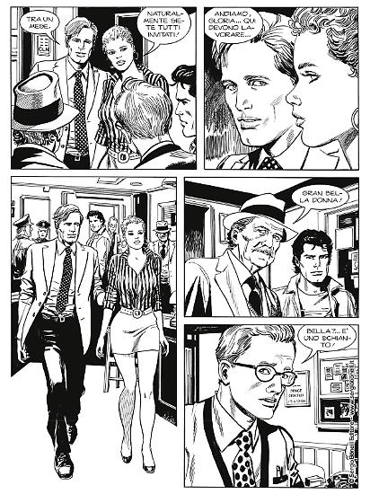 Una tavola di Giovanni Freghieri da "Trent'anni dopo", Nick Raider Le nuove indagini n.1. Testi di Claudio Nizzi.