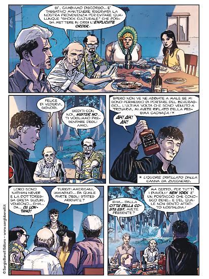 Una tavola di Marco Foderà da "Nathan Never. Uniti per il pianeta". Testi di Bepi Vigna.