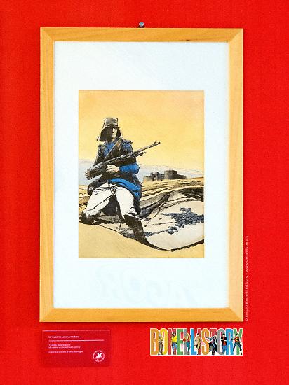 Bonelli Story - Illustrazione inedita di Dino Battaglia per la copertina de "L'uomo della Legione".