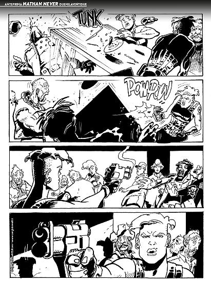Nathan Never 2022 - Tavola di Michele Medda e Stefano Casini.