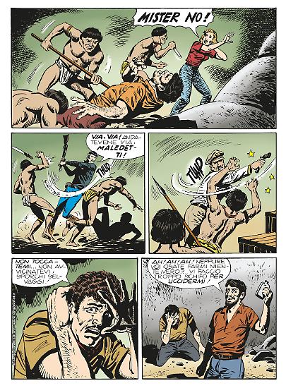 "Indios all'attacco", testi di Alfredo Castelli, disegni di Franco Bignotti.