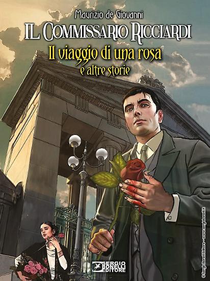 La copertina di Daniele Bigliardo per "Il commissario Ricciardi. Il viaggio di una rosa e altre storie". Disponibile in libreria, fumetteria e online.