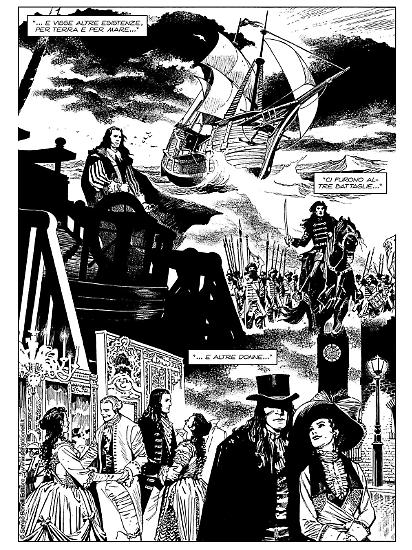 Una tavola di Stefano Andreucci da "Nel nome del figlio", Dampyr n. 266. Testi di Mauro Boselli.