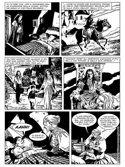 Una tavola di Luca Rossi da "Nel nome del figlio", Dampyr n. 266. Testi di Mauro Boselli.