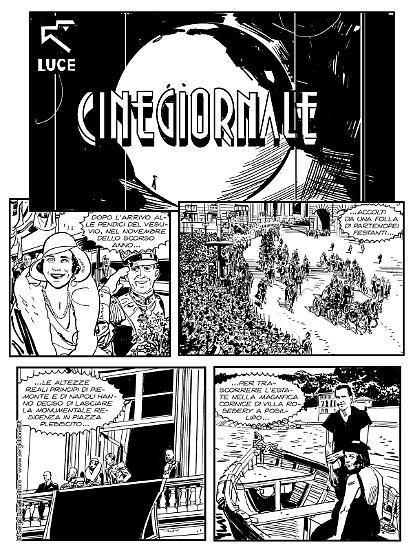 Una tavola di Luigi Siniscalchi da "Un caso senza importanza", in "Il commissario Ricciardi Magazine 2022". Testi di Paolo Terracciano.