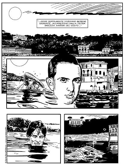 Una tavola di Luigi Siniscalchi da "Un caso senza importanza", in "Il commissario Ricciardi Magazine 2022". Testi di Paolo Terracciano.