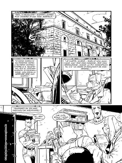 Una tavola di Carmelo Zagaria da "Noi siamo i Bastardi", in Il commissario Ricciardi Magazine 2022. Testi di Maurizio de Giovanni e Claudio Falco.