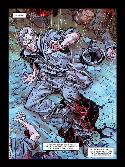 Una tavola di Davide Gianfelice da "Stalingrado", K-11 n.1. Testi di Matteo Casali.