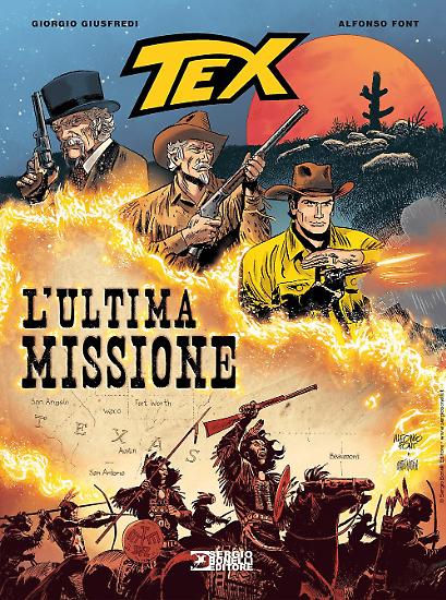 La copertina di Alfonso Font per "Tex. L'ultima missione".
