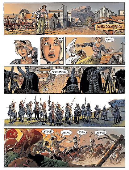 Una tavola di Alfonso Font da "Tex. L'ultima missione".