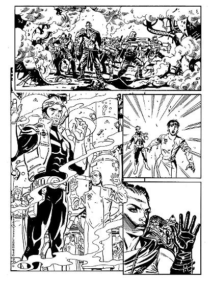 Una tavola da "La versione di Herschfeld", Nathan Never 373 Bis.