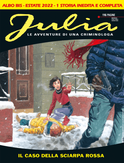 La copertina di Marco Soldi per "Il caso della sciarpa rossa", Julia 286 Bis.