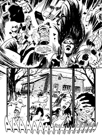 Una tavola di Luca Casalanguida da "La strage silenziosa", Dylan Dog 430 Bis.
