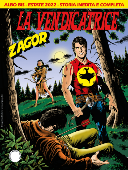 La copertina di Alessandro Piccinelli per "La vendicatrice", Zagor 684 Bis.