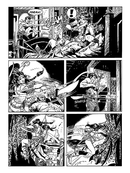 Una tavola di Massimo Pesce da "La vendicatrice", Zagor 684 Bis.