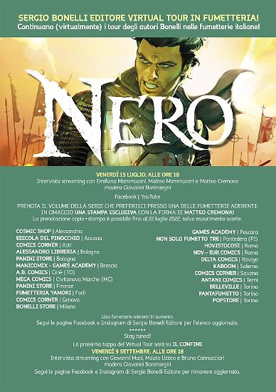 L'elenco dei negozi che aderiscono alla tappa del Virtual Tour Fumetterie  dedicata a Nero.