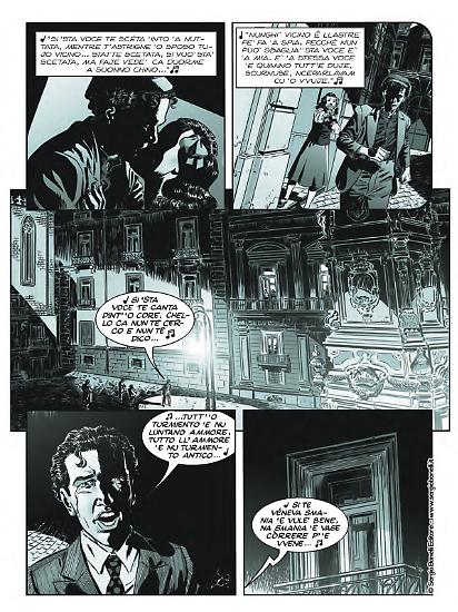 Una tavola di Alessandro Nespolino da "Il commissario Ricciardi. Serenata senza nome". Testi di Maurizio de Giovanni e Sergio Brancato.