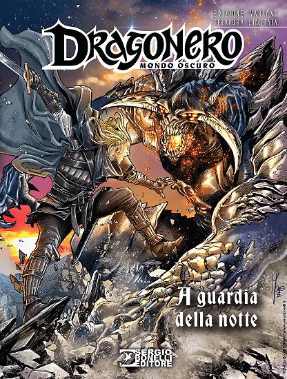 Road to Lucca 2022 - La variant cover di Marco Checchetto per il primo numero di Dragonero Mondo Oscuro.