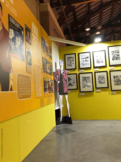 Bonelli Story Napoli - L'area della mostra dedicata al Giallo.