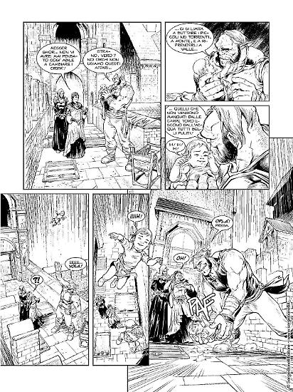 Una tavola di Riccardo Crosa da Dragonero. Gli Eroi - Gmor