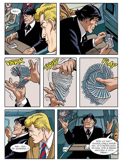 Una tavola di Paolo Ongaro da Martin Mystère. Magic!