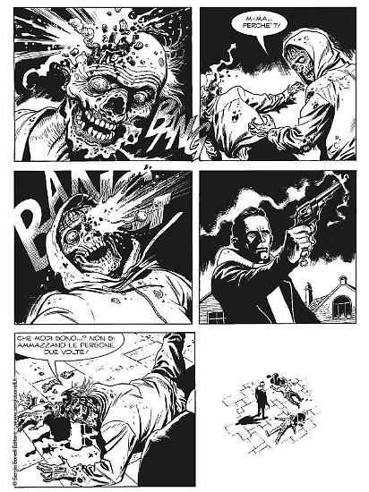 Una tavola di Giampiero Casertano da Dylan Dog. Il pianeta dei morti 5