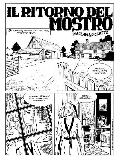 "Il ritorno del mostro", Dylan Dog 8, di Sclavi e Piccatto.