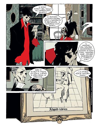 "Qualcosa di rosso", testi di Marco Nucci, disegni di Francesco Dossena, colori di Francesco Segala.