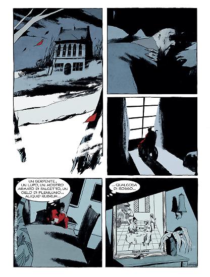 "Qualcosa di rosso", testi di Marco Nucci, disegni di Francesco Dossena, colori di Francesco Segala.