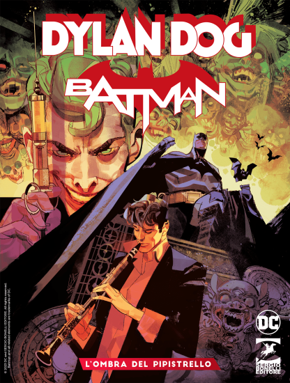 La copertina del primo albo di Dylan Dog Batman firmata da Gigi Cavenago