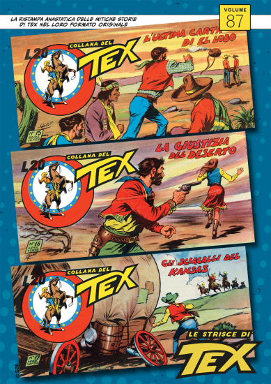 Le copertine delle strisce presenti nell'ottantasettesima uscita.