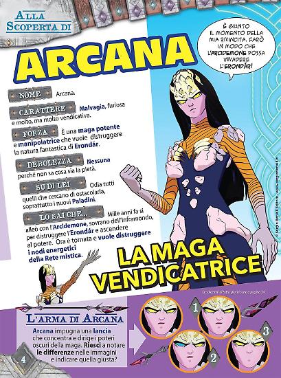 Una pagina dedicata ai personaggi del cartone animato, da Dragonero I Paladini Il Magazine della Serie Tv n.4.